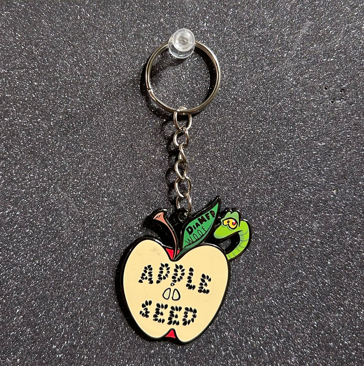 Keychain: Dogs In A Pile Appleseed Metal Keychain