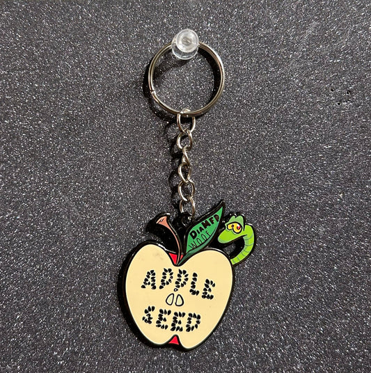 Keychain: Dogs In A Pile Appleseed Metal Keychain