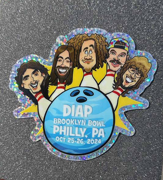 Sticker: Dogs In A Pile Brooklyn Bowl Philadelphia 2024 Glitter Sticker