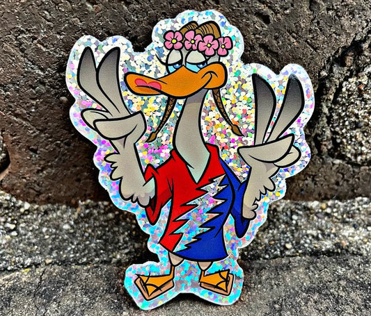 Sticker: Loose Goosey Glitter Sticker (Grateful Dead x Goose mashup) Sticker